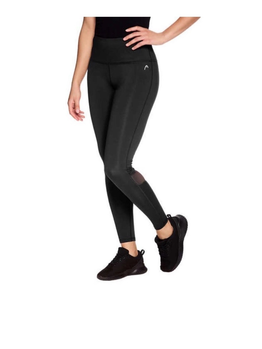 GUC High-Waist Black Performance Leggings - HEAD